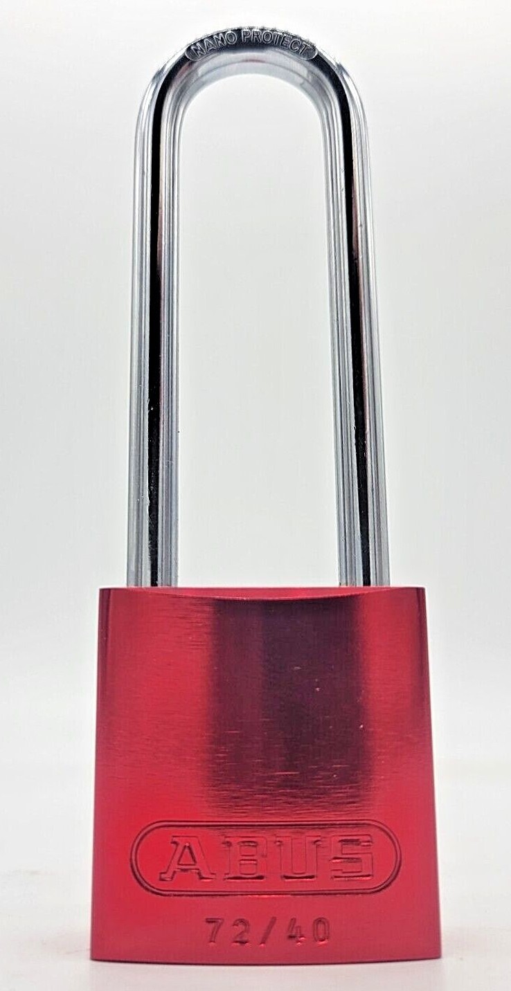LOT OF 2 BRADY 123302 72/40HB75 Red Abus Padlock Aluminum Titalium Lock Body