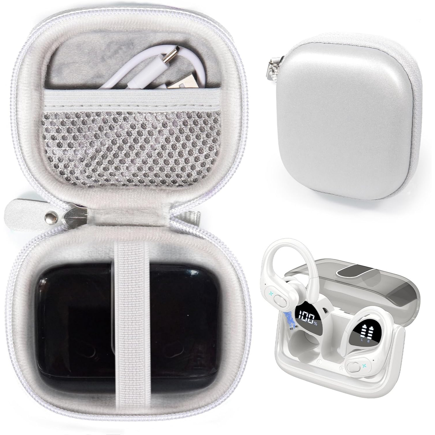 GETGEAR Hard Case for Aptkdoe 75Hrs Bluetooth 5.3 Sport Earbuds – Shockproof, Wa