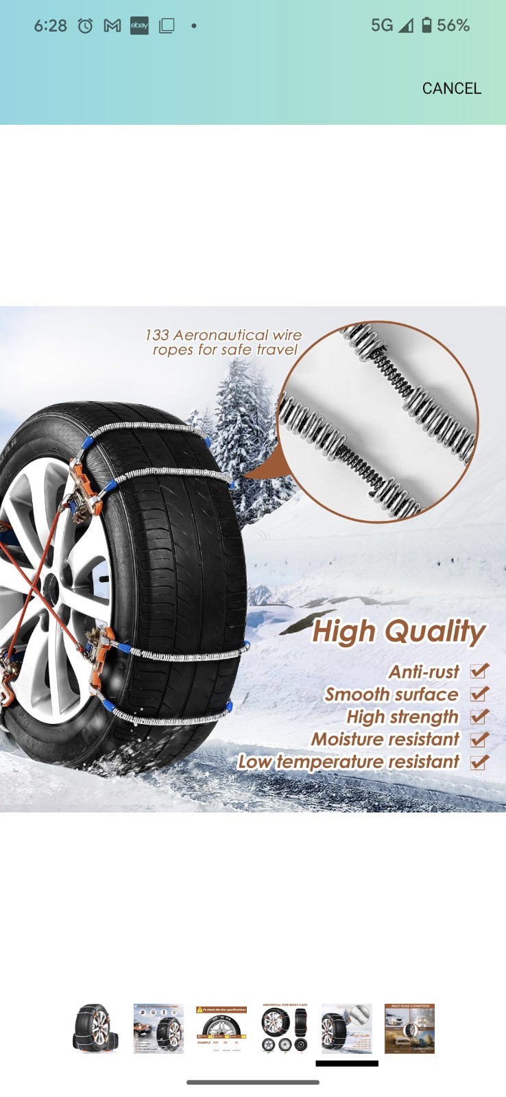 Snow Chains, Tire Chains for SUV Car Pickup Trucks, Universal Adjustable...