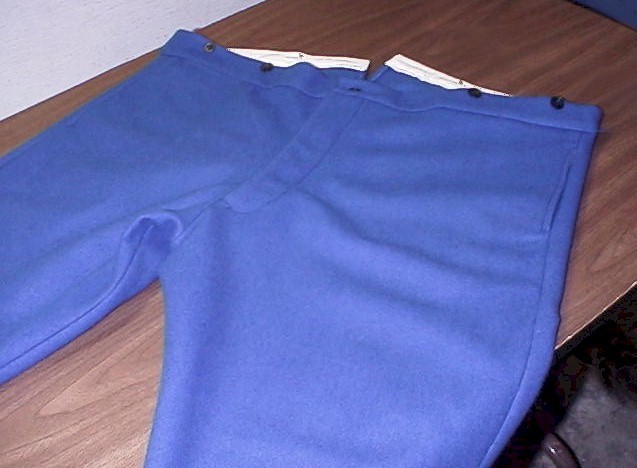 Royal Blue Wool Trousers. Size 38. UNASSEMBLED. We’ll Alter/Assemble Upon Sale