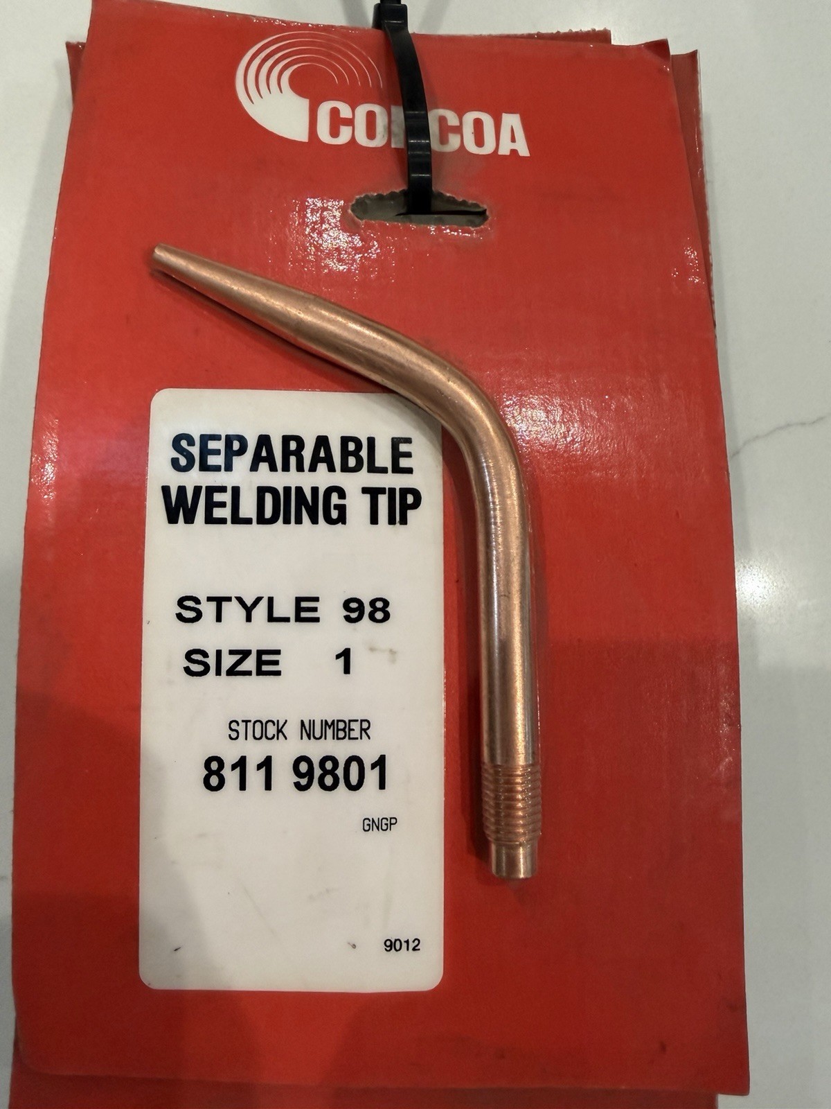 Concoa Style 98 Size 1 Welding Torch Tip Stock # 811-9801 New In Package