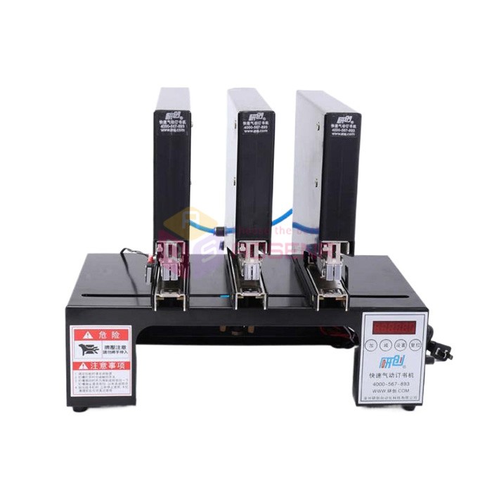 110V Three-head Pneumatic Stapler Binding Machine Automatic Electric Stapler