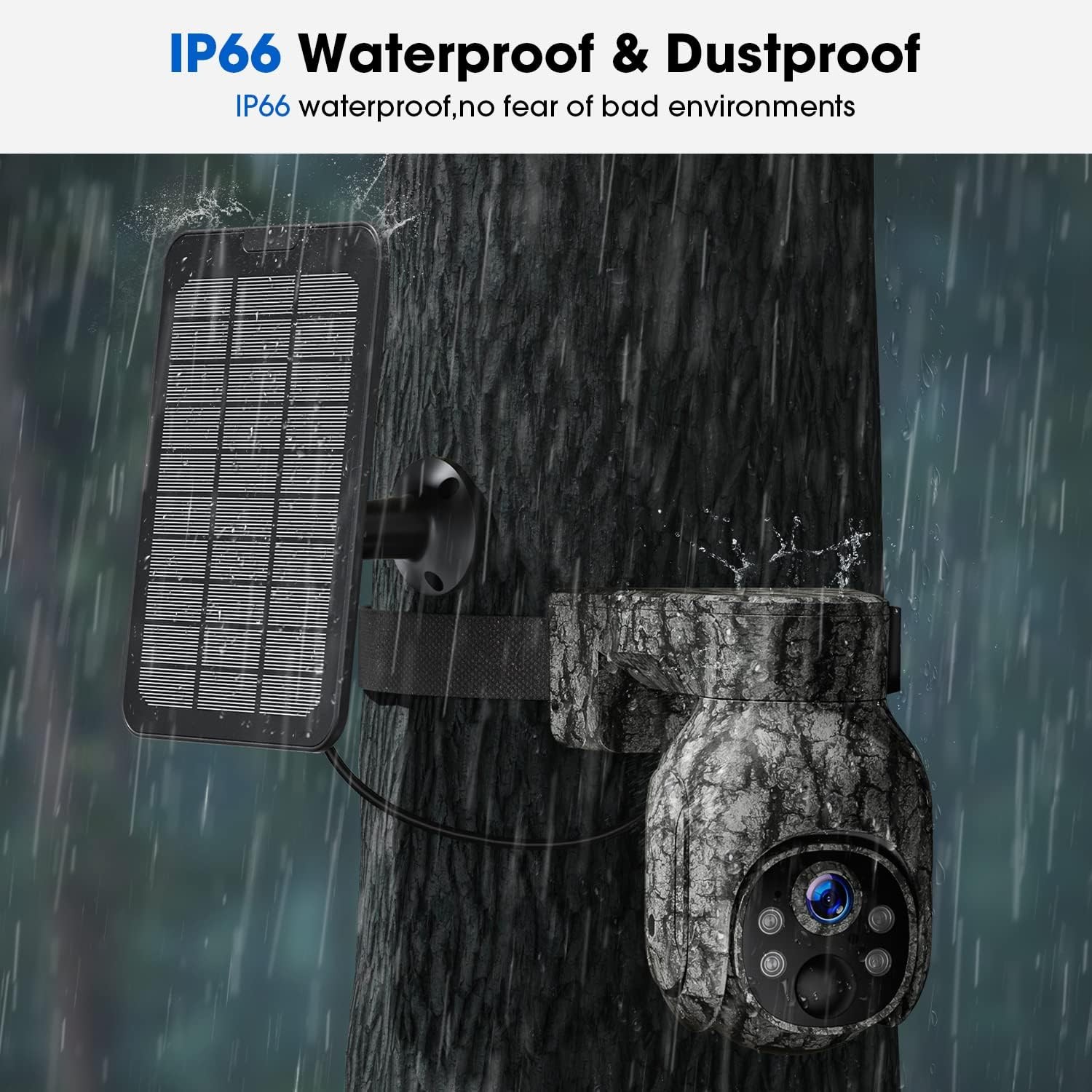 2* Campark 2K 4G LTE Cellular Solar PTZ Trail Camera Security Camera + SIM Card