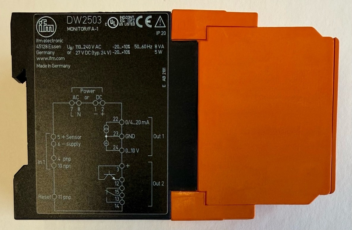IFM Electronic Programmable Frequency-Current Converter / DW2503 / New Without Original Packaging