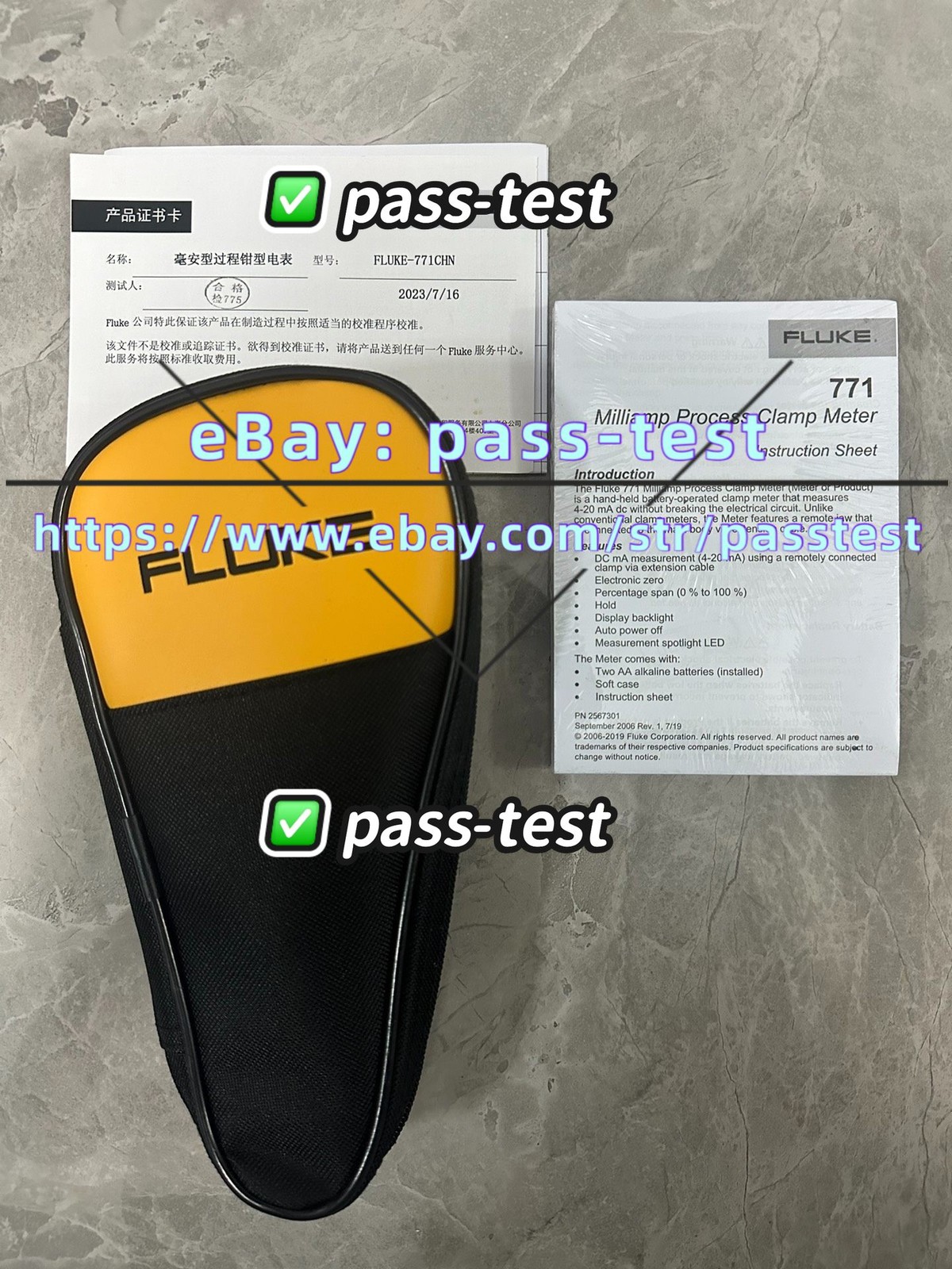 NEW Fluke 771 Milliamp Process Clamp Meter Indicator Current Calibration #pass