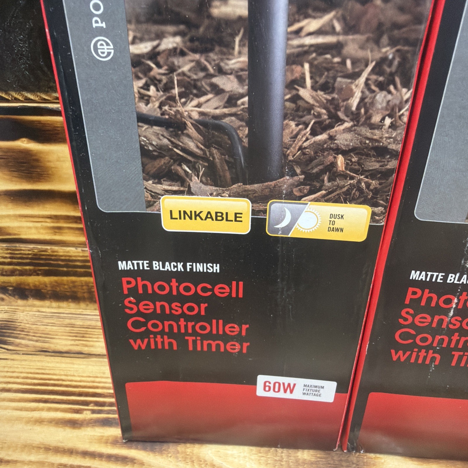Portfolio Landscape, Matte Black Finish Photocell Sensor Controller w/ Timer 60W