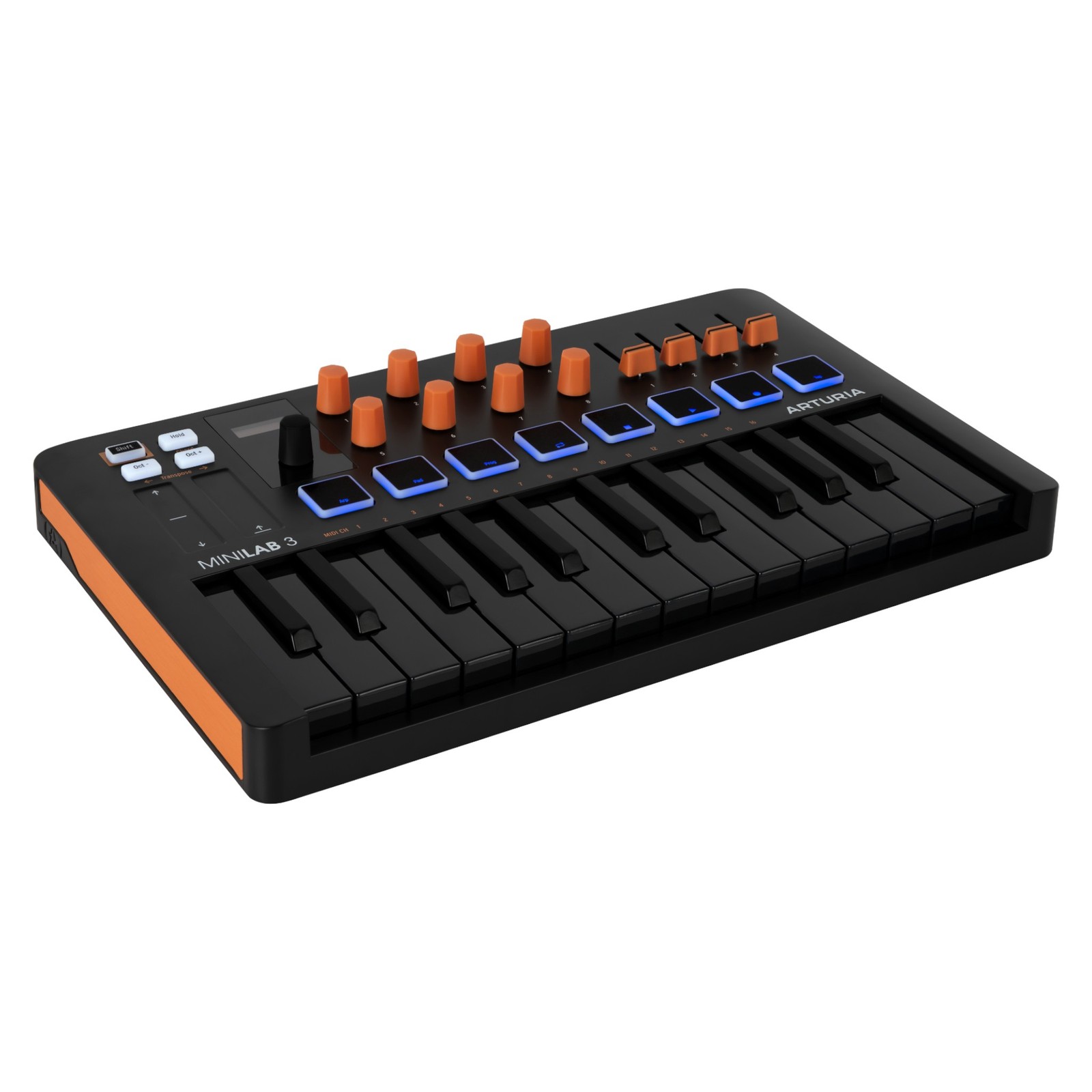 Arturia MiniLab 3 - Universal MIDI Controller, Orange Edition