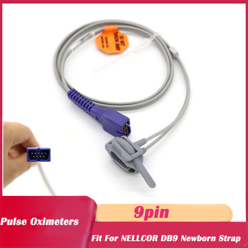 SpO2 Sensor Probe Compatible with DS100A Encrypted DB9 Newborn Strap 9 Pins 1M