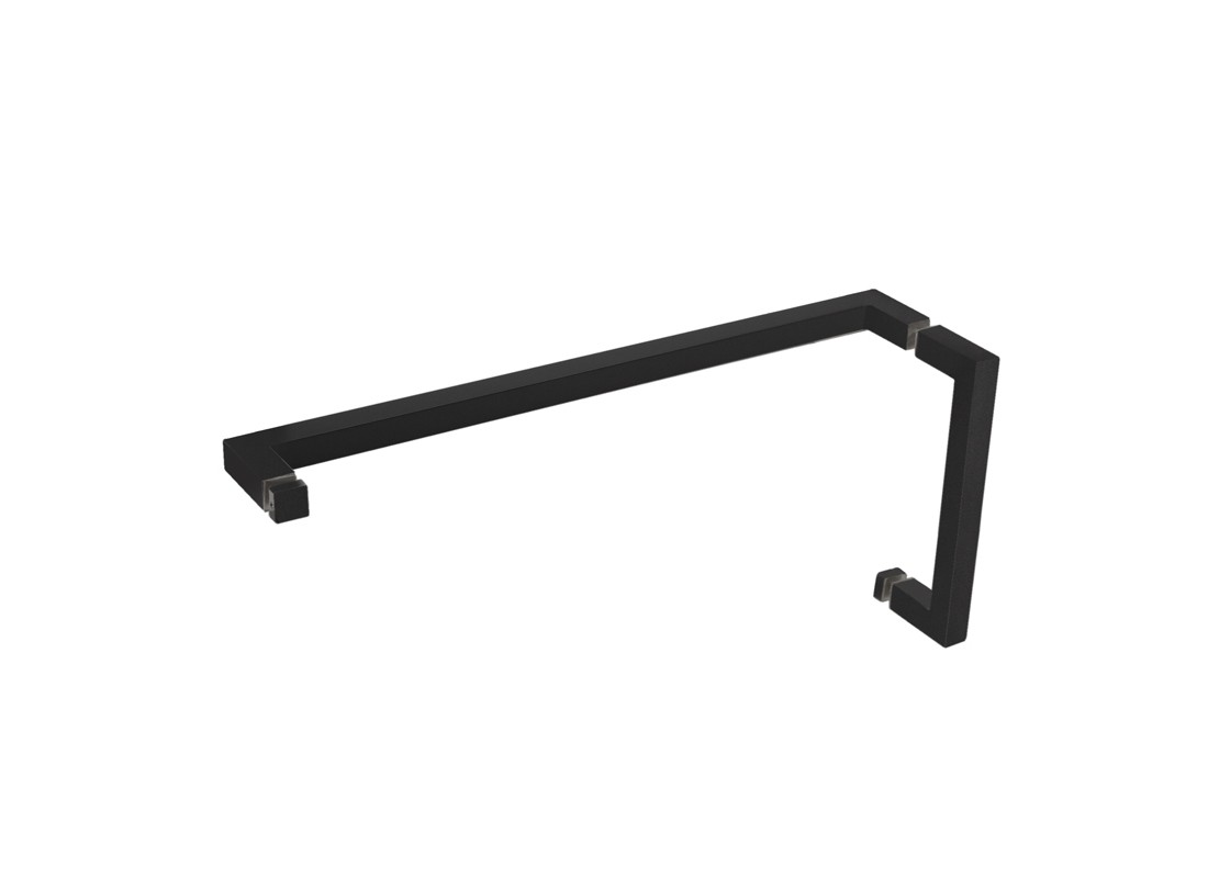 FHC PHSQ6X24MB 6" x 24" Square Pull / Towel Bar Combo - Matte Black