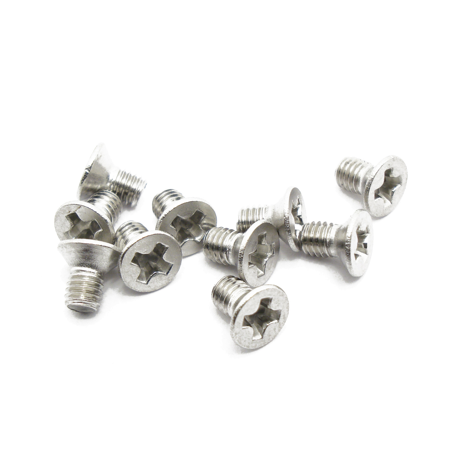 M3 x 5mm, Phillips Flat Head Screws, Steel, Nickel Plated, Countersunk