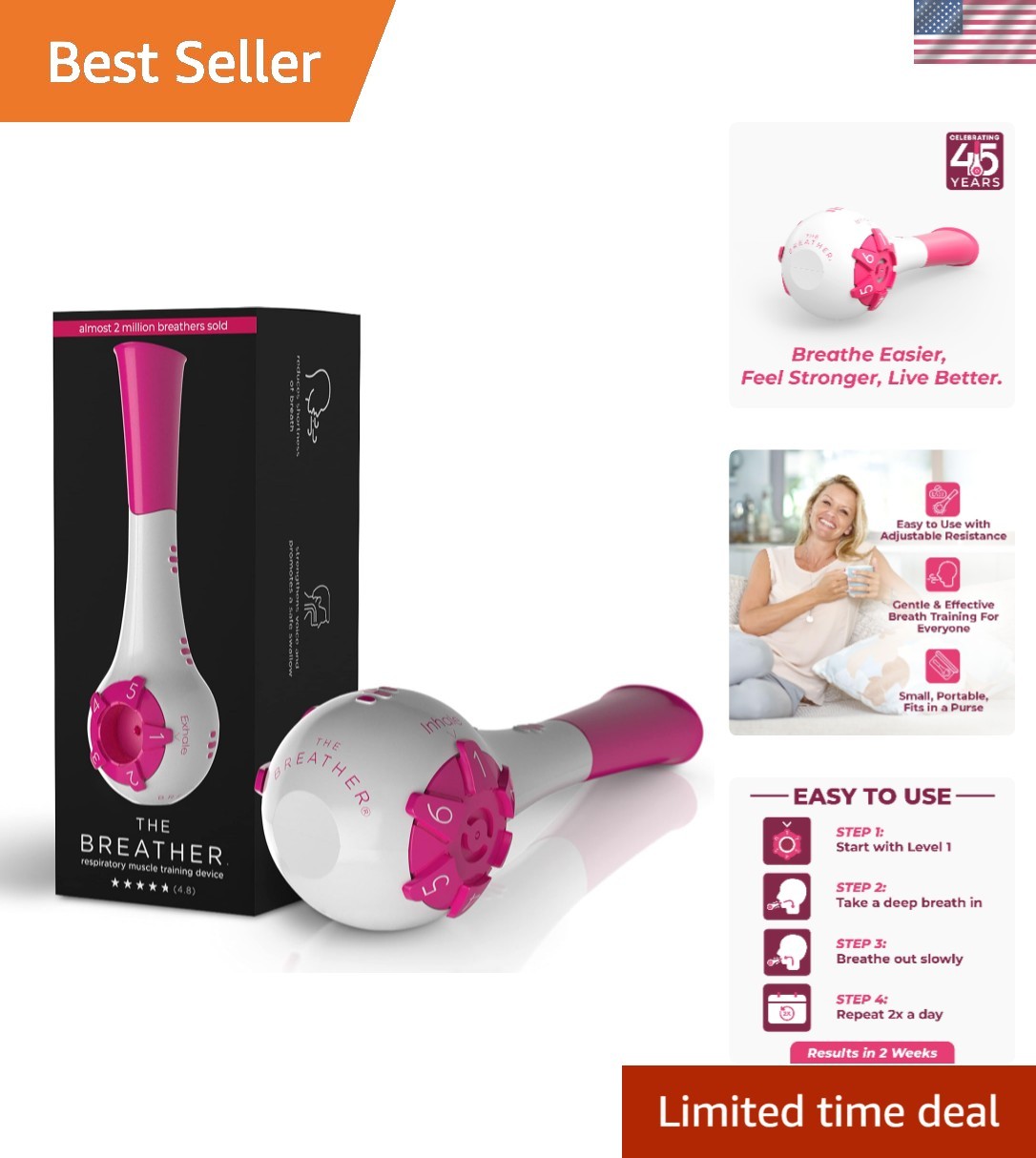 Pink | Easy Lung Training for Better Breathing & Enhance Your Wellness | Guid...
