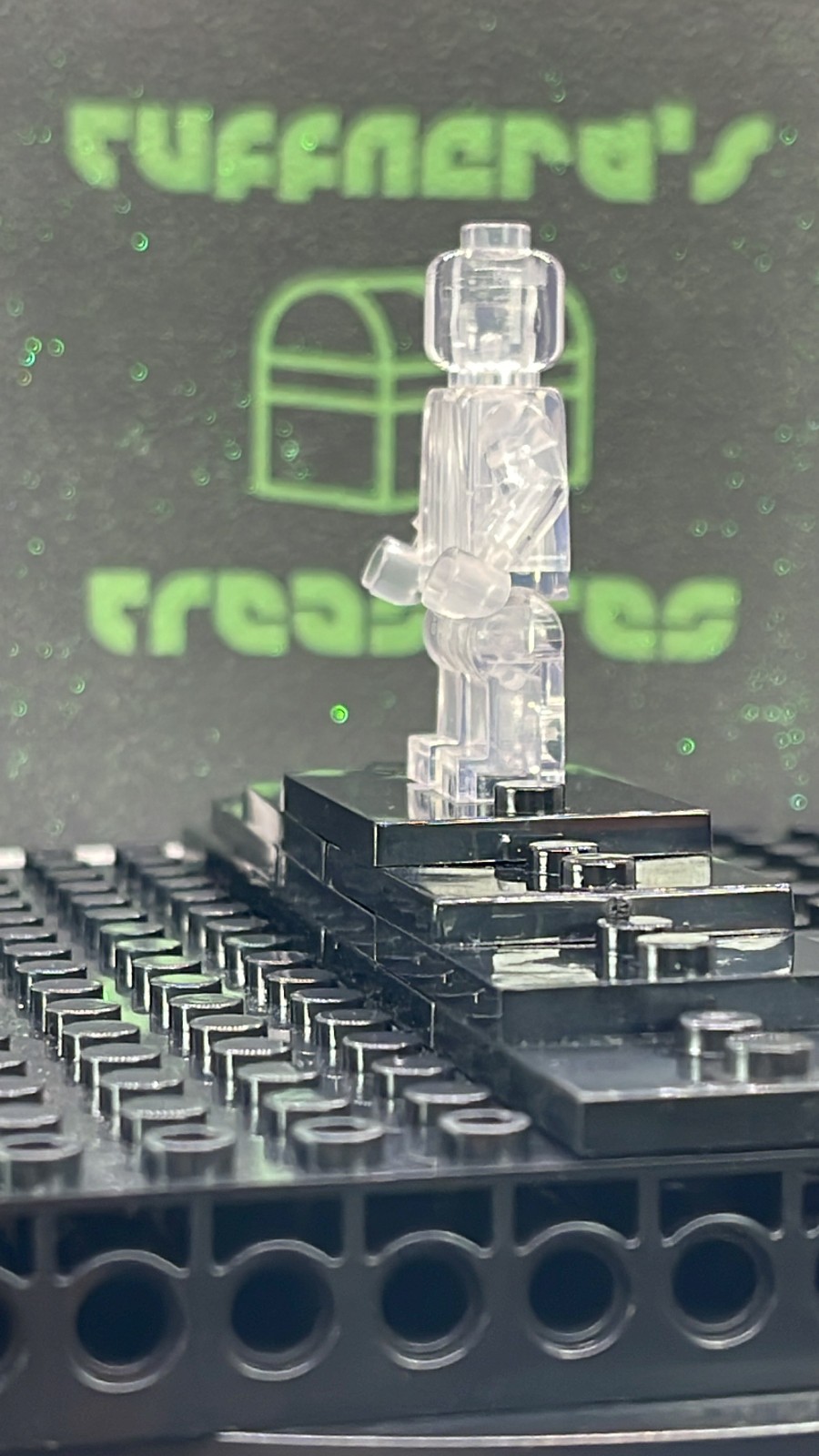 CUSTOM BLANK MOC TRANSPARENT CRYSTAL CLEAR MINIFIG
