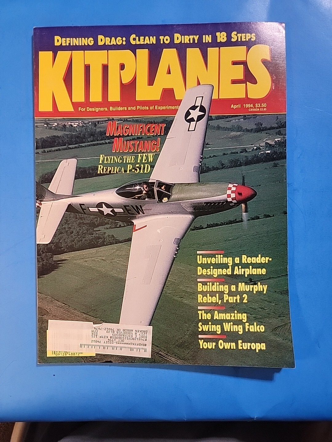 🛩 VINTAGE KITPLANES AVIATION MAGAZINE🔥APRIL 1994