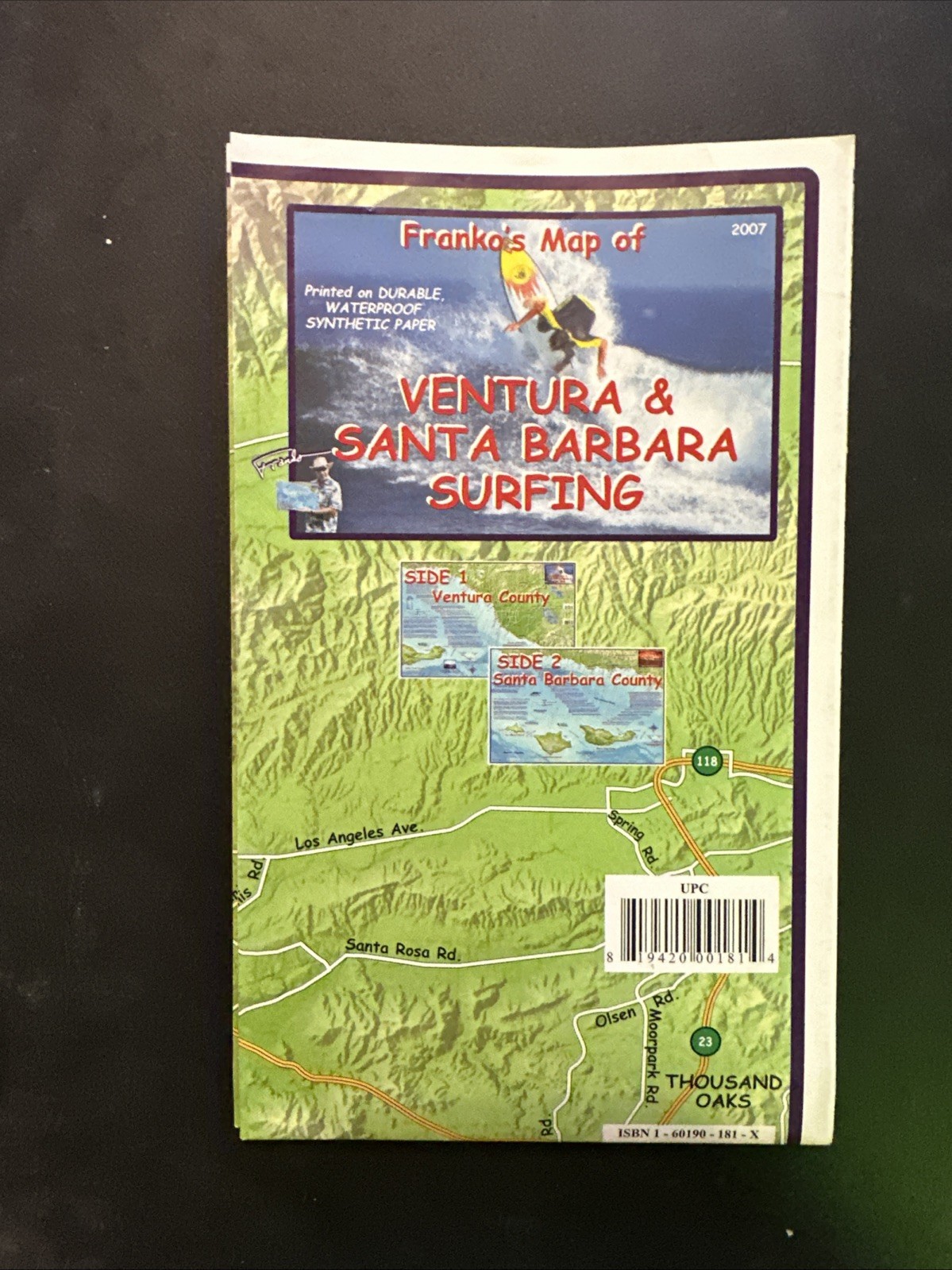 Ventura & Santa Barbara Surfing Map, by Franko Maps