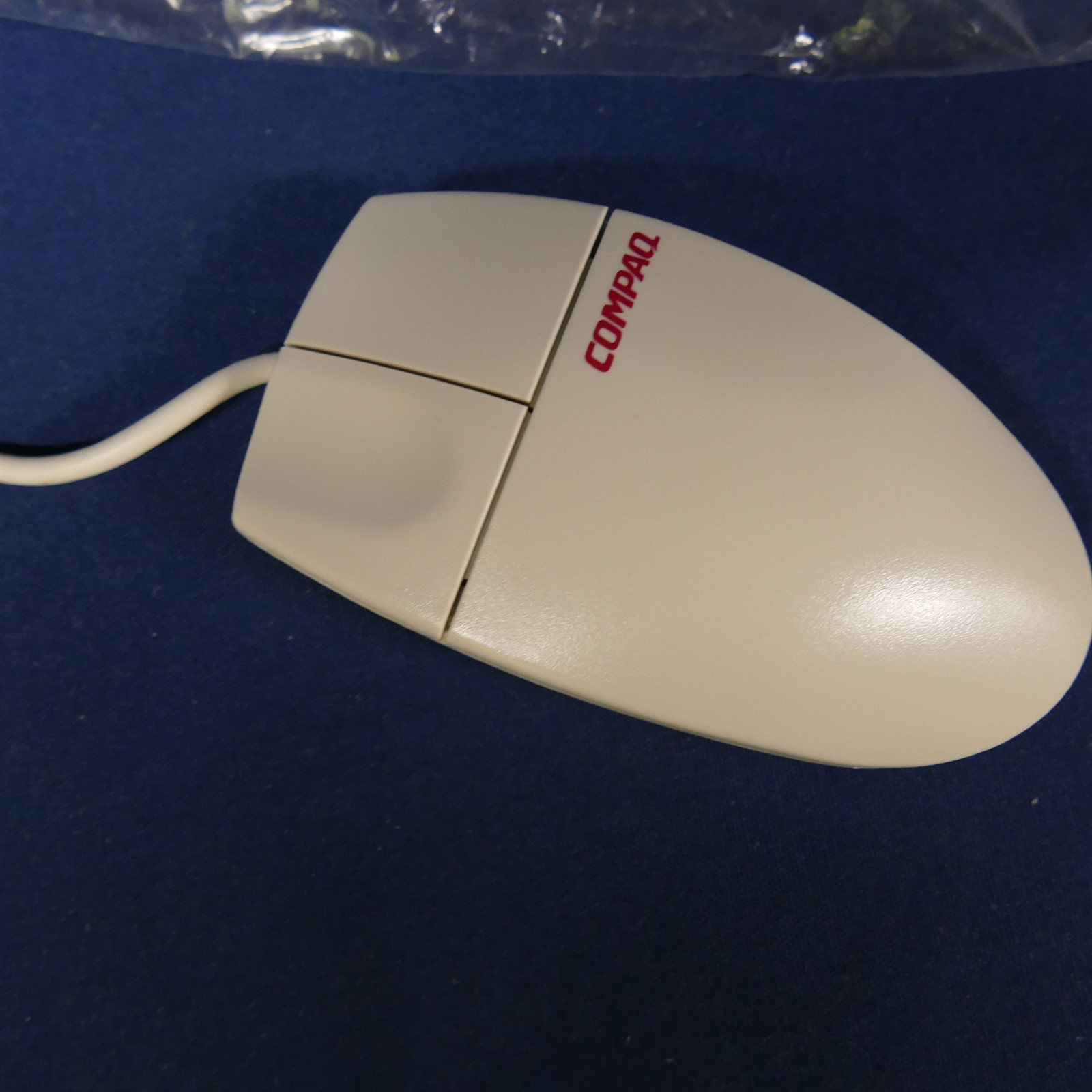 Vintage Compaq M-S34 Computer Mouse Trackball Ball Beige PS2 141649-004 ~ NOS