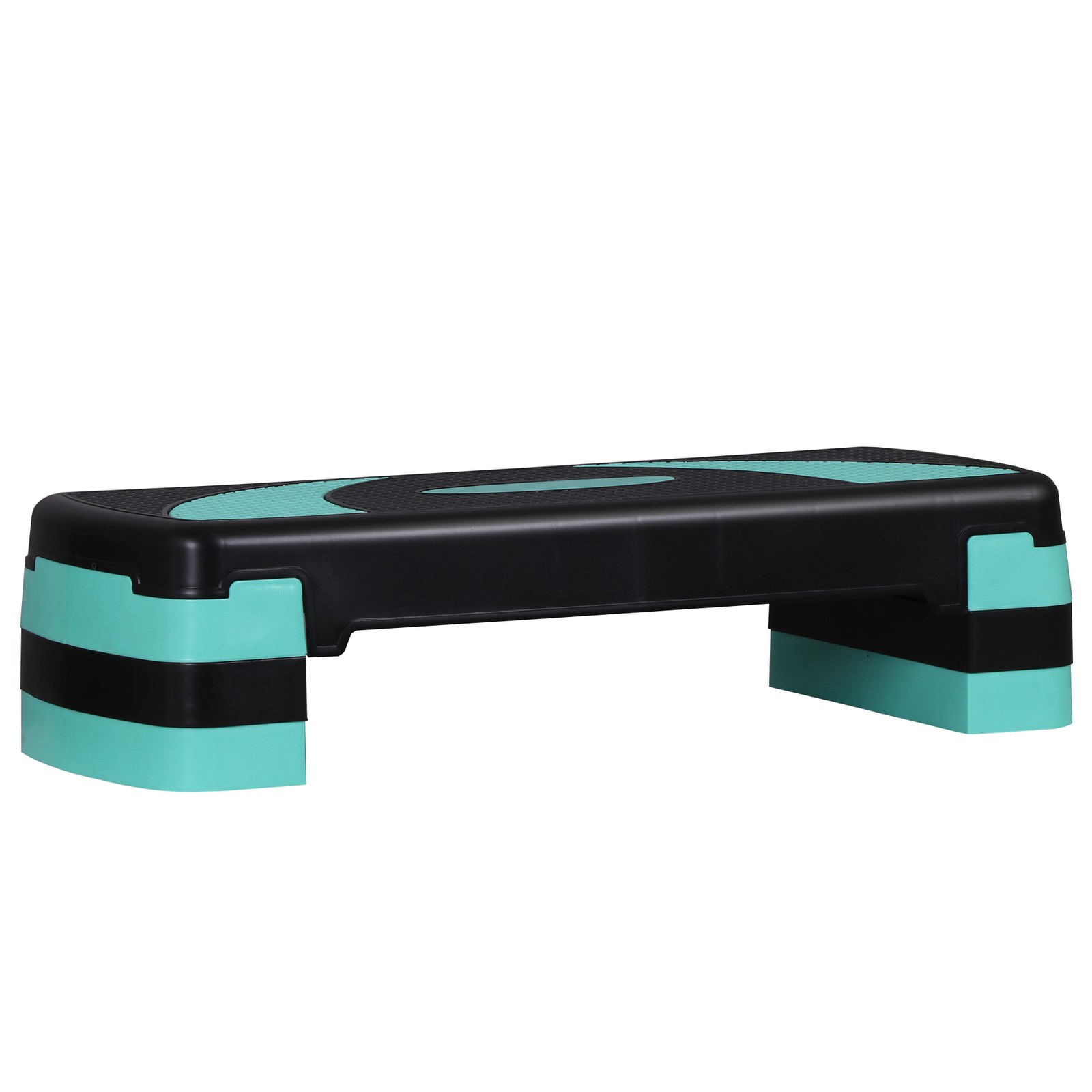 31" Adjustable Exercise Step Platform, 3-Level Height Non-Slip Surface Green