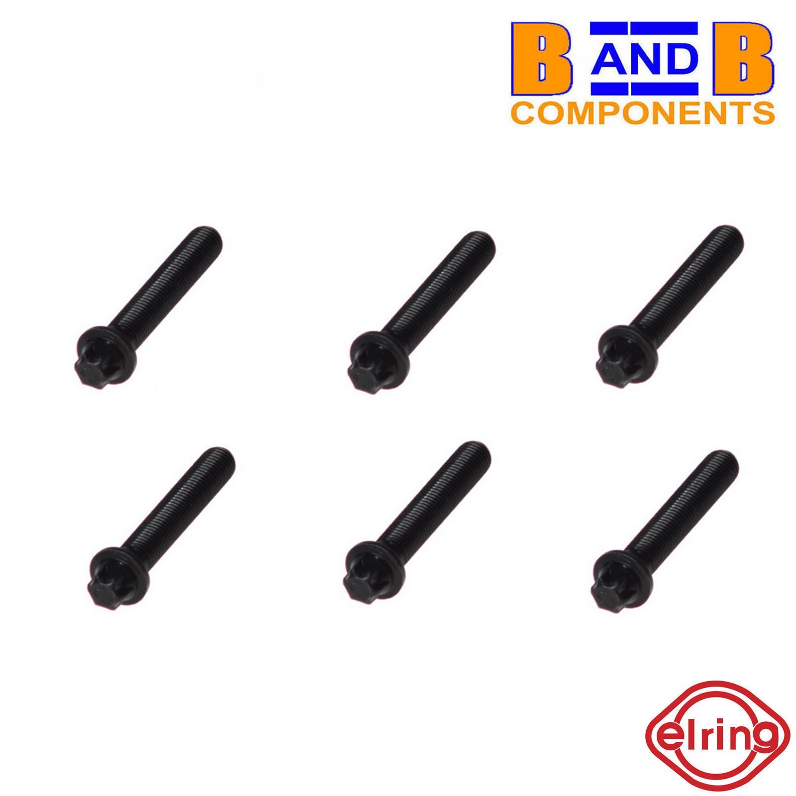 ELRING 434490 CONROD BOLT KIT 6 PCS M8 1.0 47MM MALE TORX FEBI 24431 MERCEDES EN