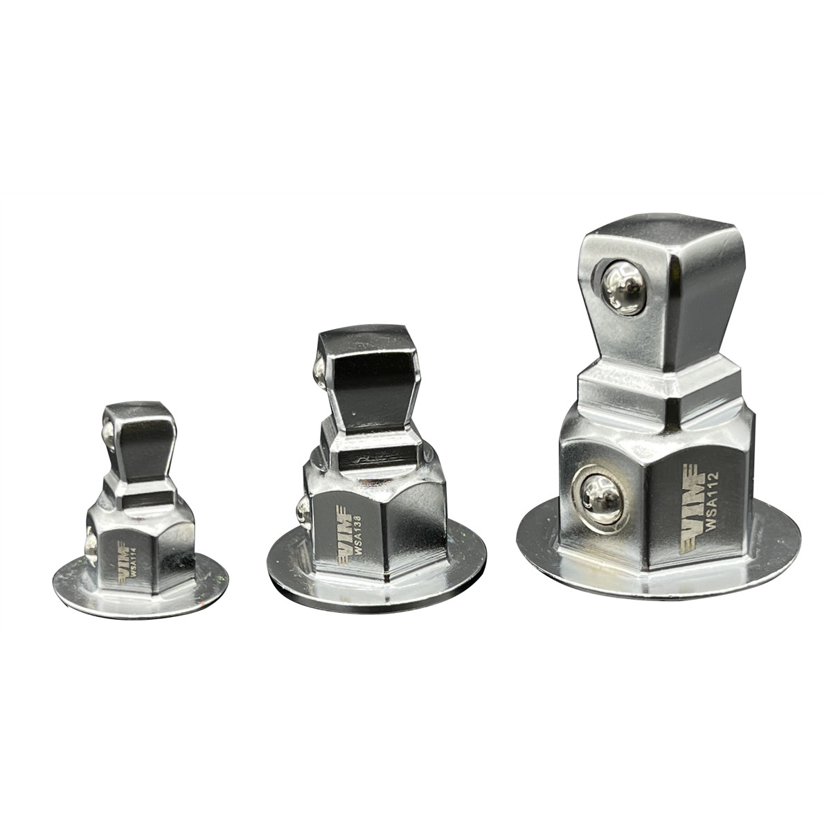 3 PC. WRENCH WOBBLE SOCKET ADAPTER SET VIM WSA100