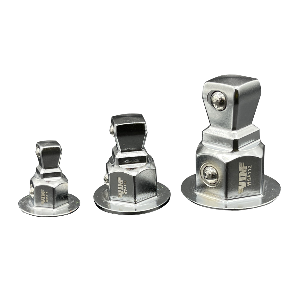 3 PC. WRENCH WOBBLE SOCKET ADAPTER SET VIM WSA100