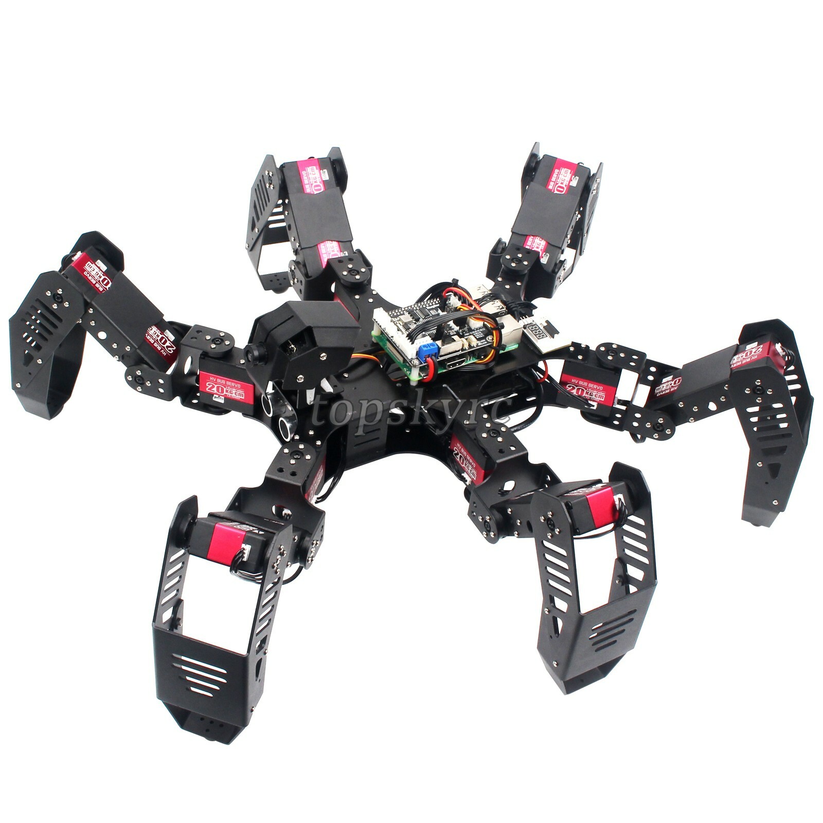 18DOF Hexapod Robot Kit Spider Robot w/ Servos For Raspberry Pi 4B Unassembled