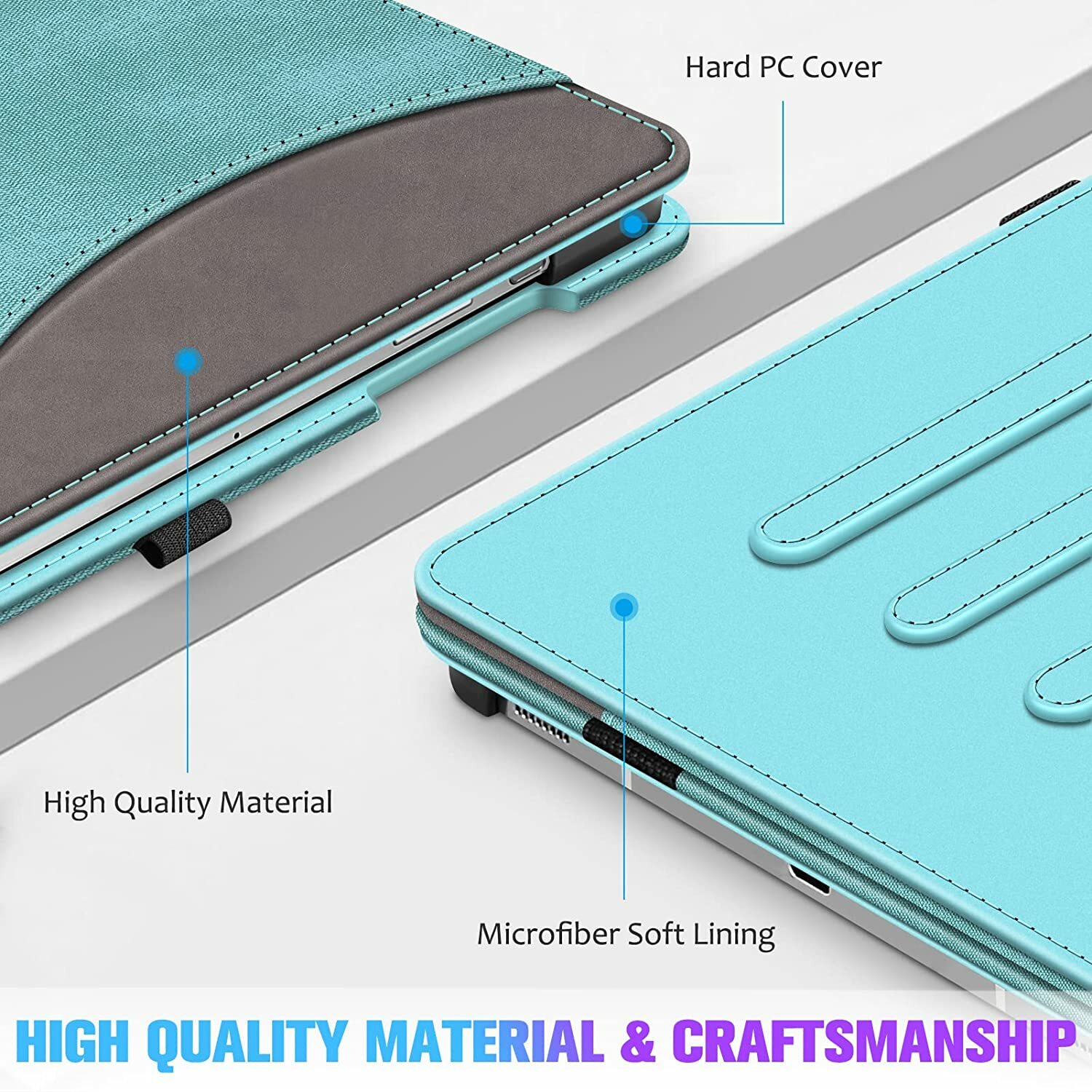 Case for Samsung Galaxy Tab S8 Plus/S7 Plus/S7 FE Multi-Angle Protective Cover