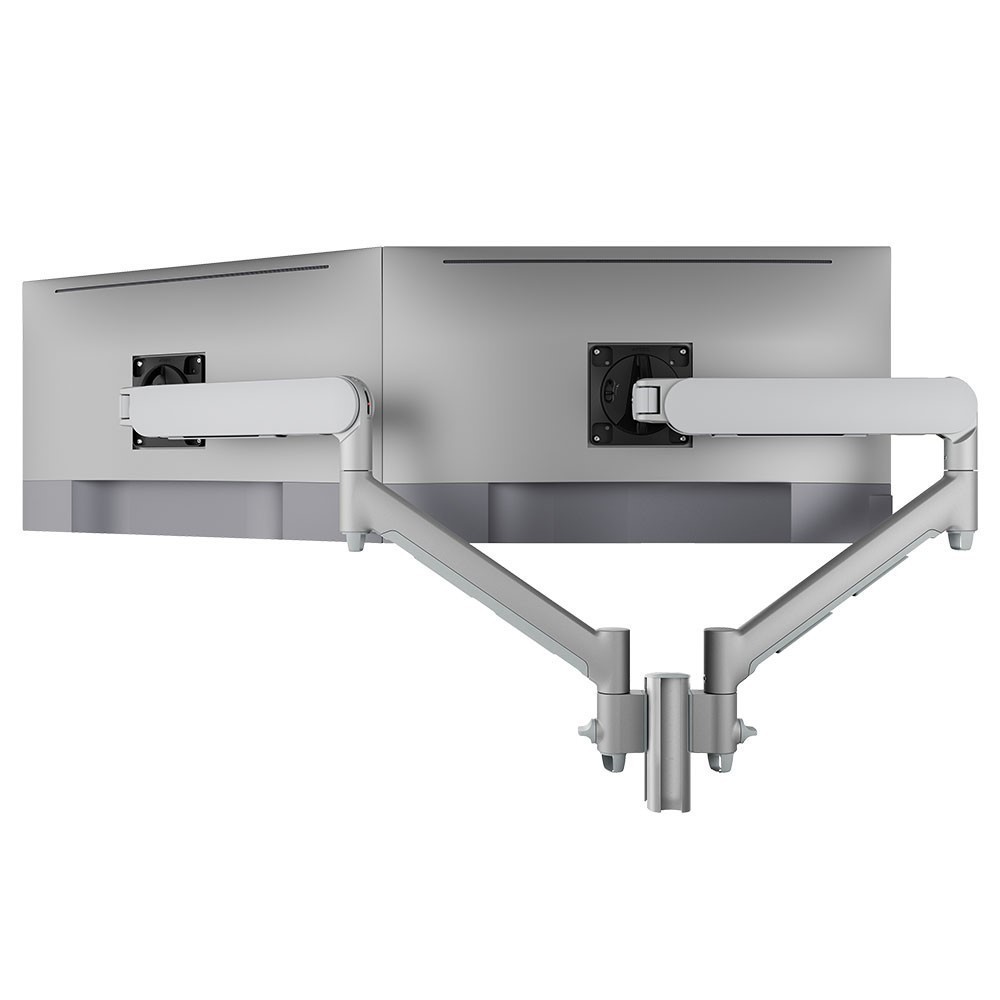 Atdec AWMS-2-D13-F Dual Dynamic Arm Mount (Silver)