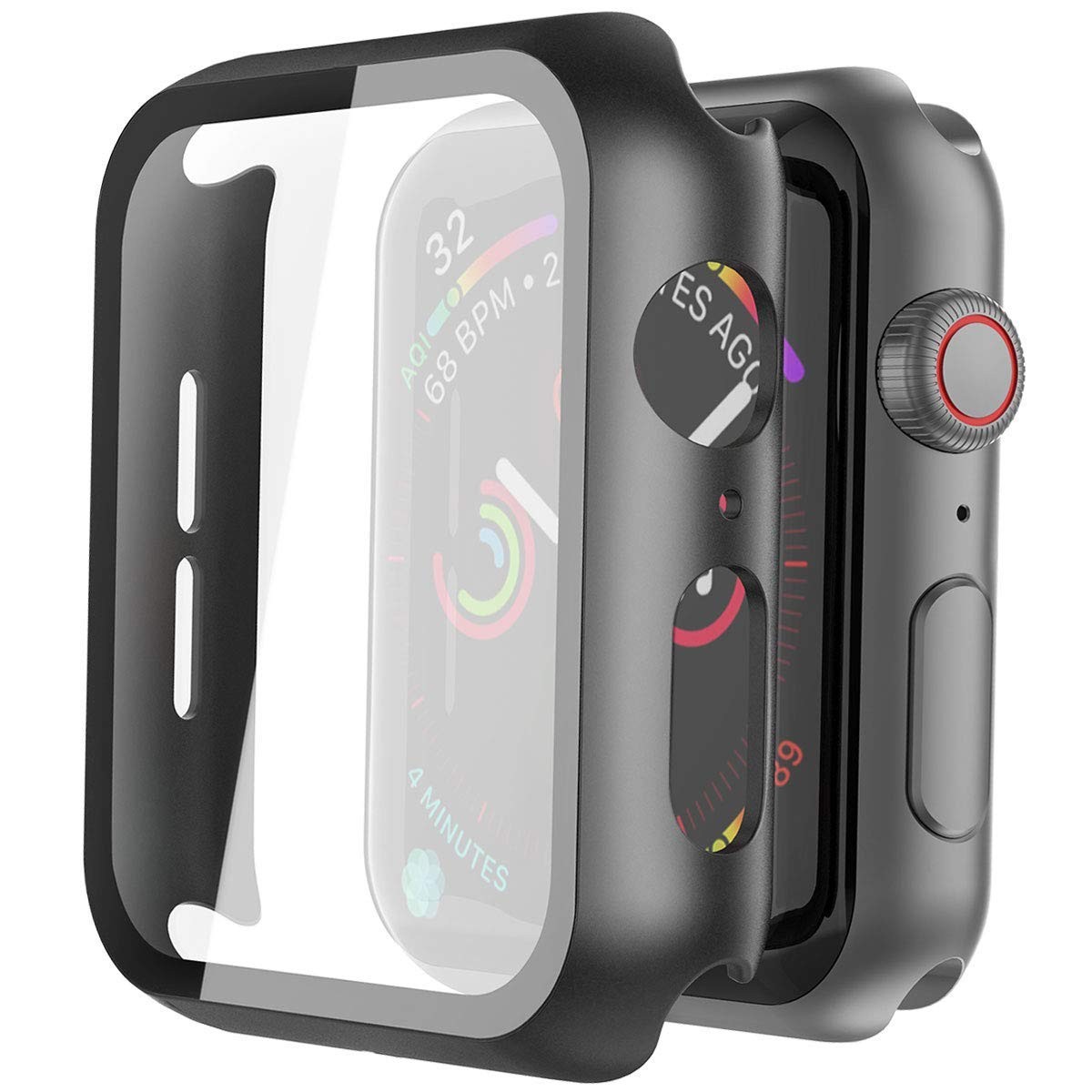 Misxi 2 Pack Case Cover - Hard PC Protective Bumper Frame for Smartwatch