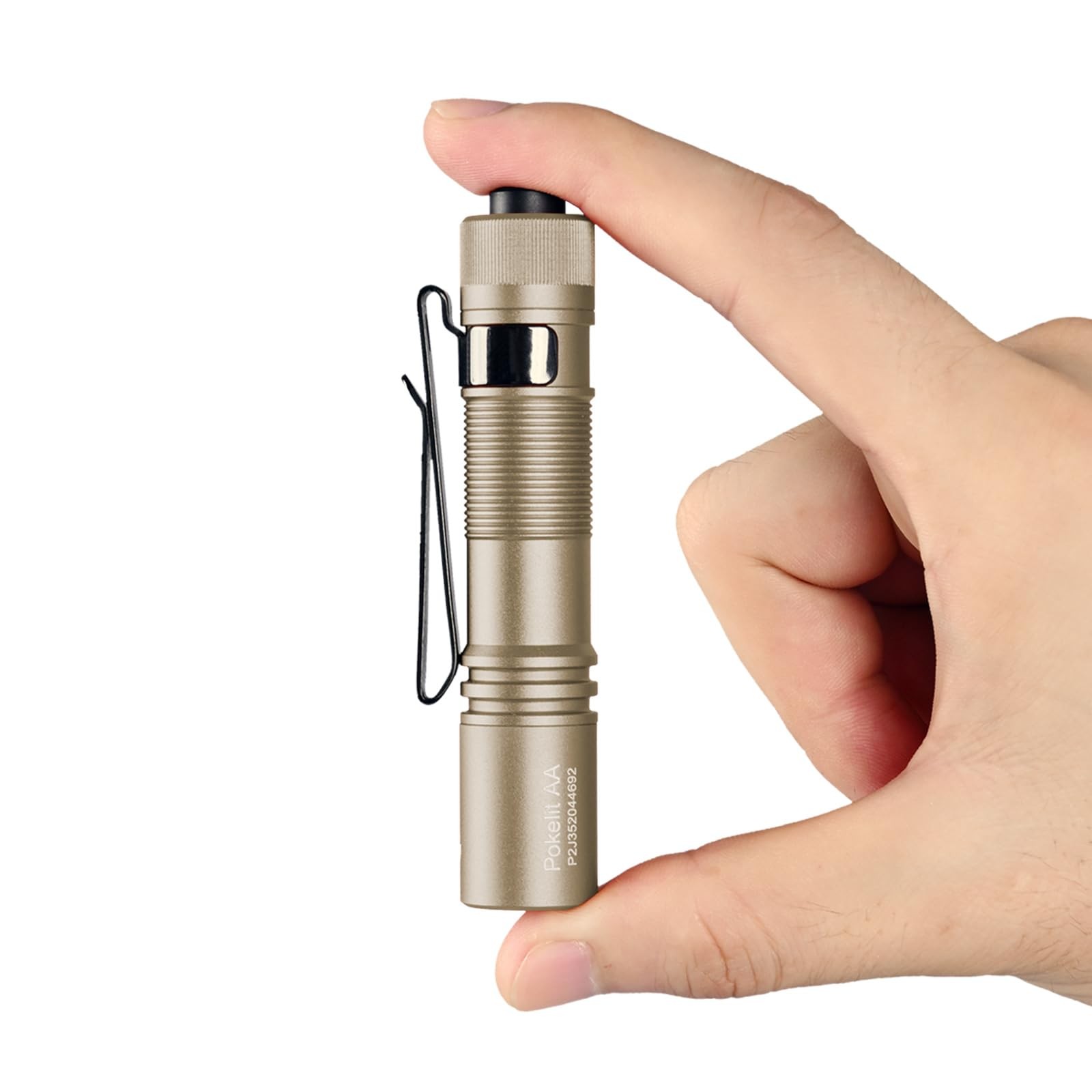 Pokelit AA Mini Flashlight with Clip, 1000 High Lumens EDC Light
