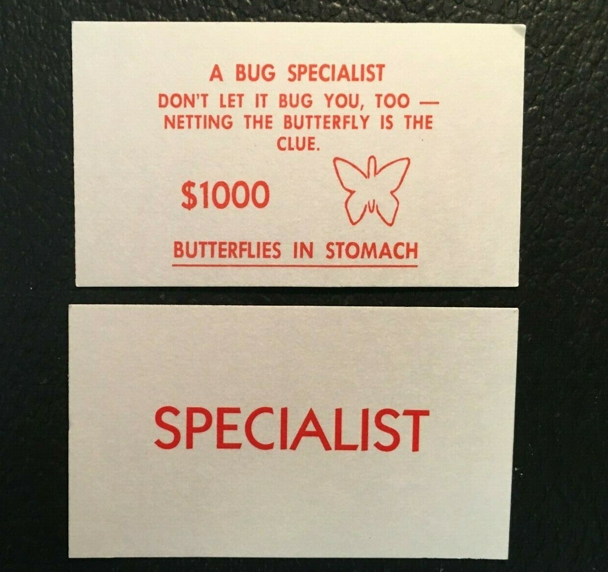 Operation   SPECIALIST CARD     Butterflies In Stomach