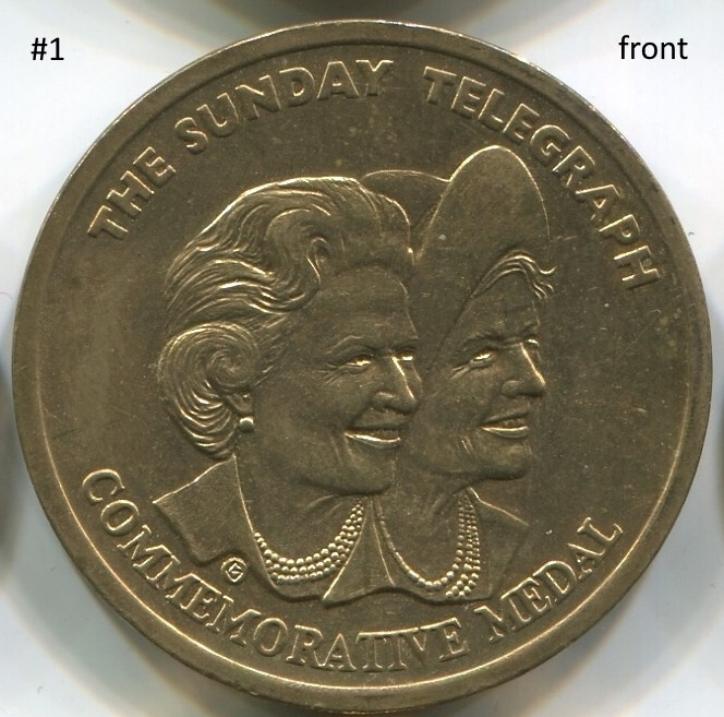 MF194 Australia HM Queen Mother & Queen Elizabeth II, Sunday Telegraph token