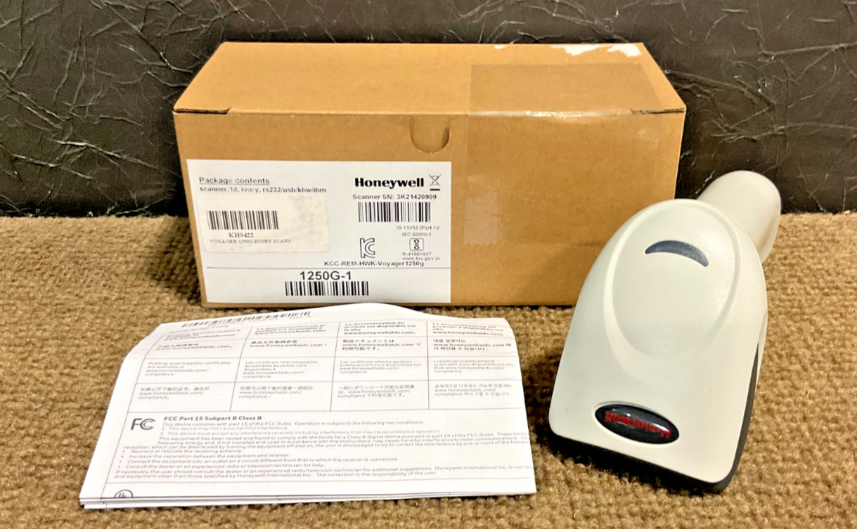 Honeywell Voyager 1250G Barcode Scanner ivory 1250G-1 ✅❤️️✅❤️️ OPEN BOX