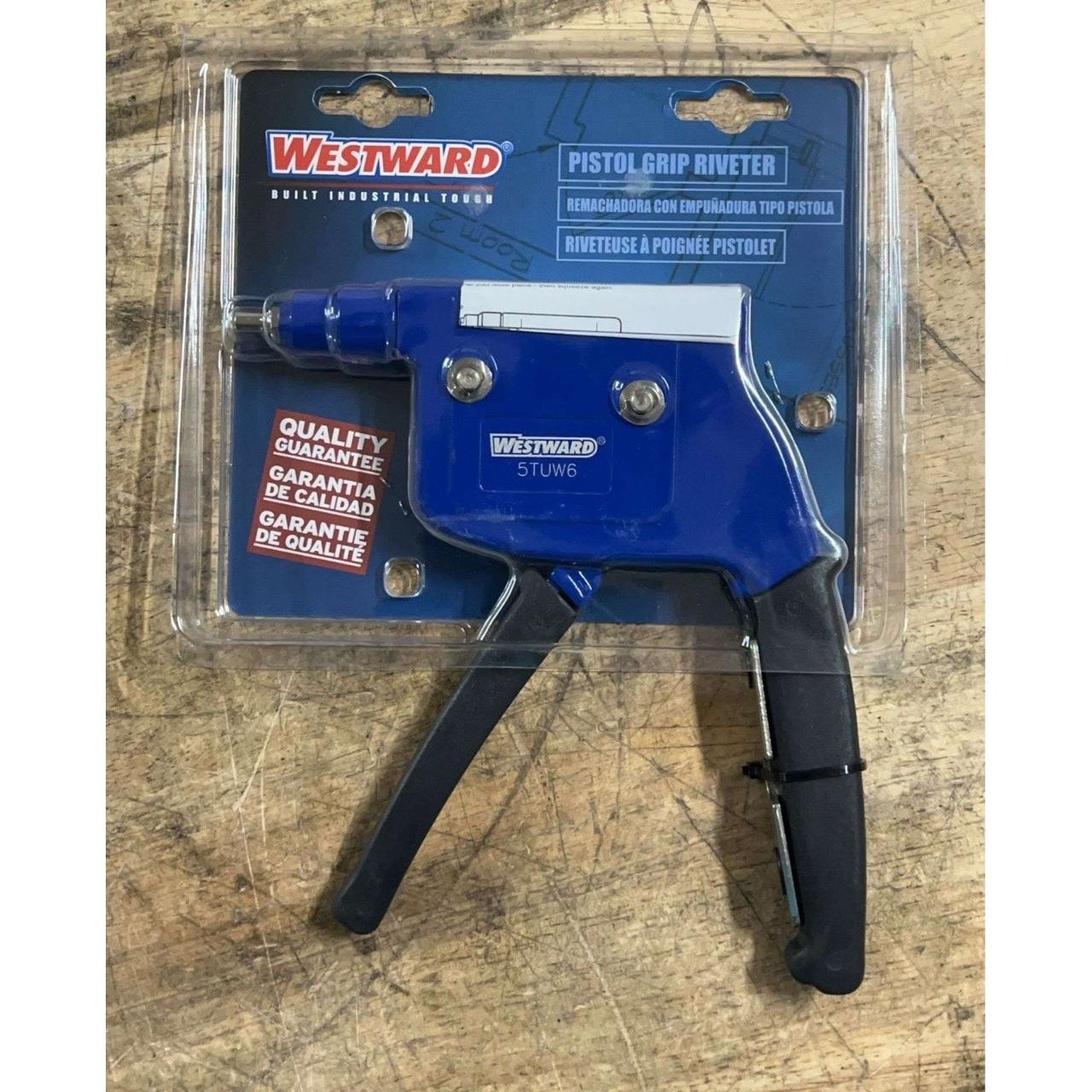 WESTWARD Pistol Grip Riveter 5TUW6 Multi-Size Ergonomic Fits 3/32in_1/8in_5/32in