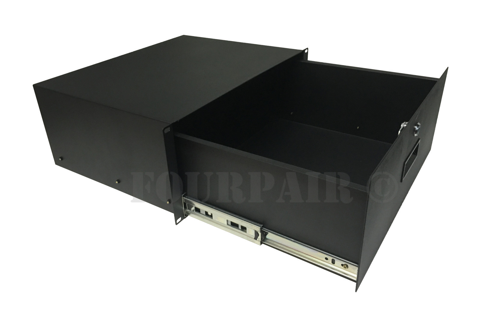 4 Space 4U Rack Mount 19" Drawer Locking DJ Rack Gear Audio Road Case IT Network