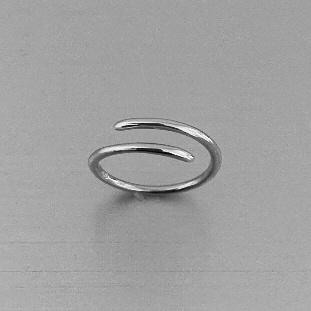 925 Silver Single Wraparound Women's Foot Wear Adjustable Toe Ring Jewelry
