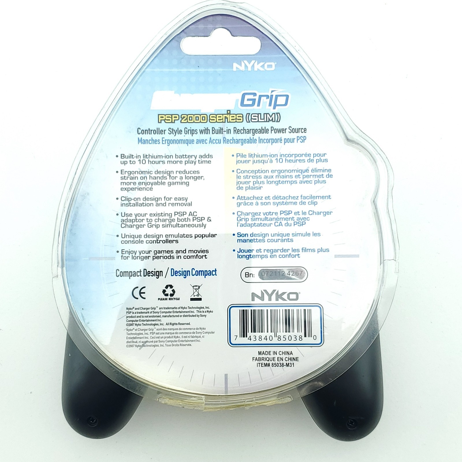 Nyko Controller Style Charger Grip For PSP 2000 Slim New