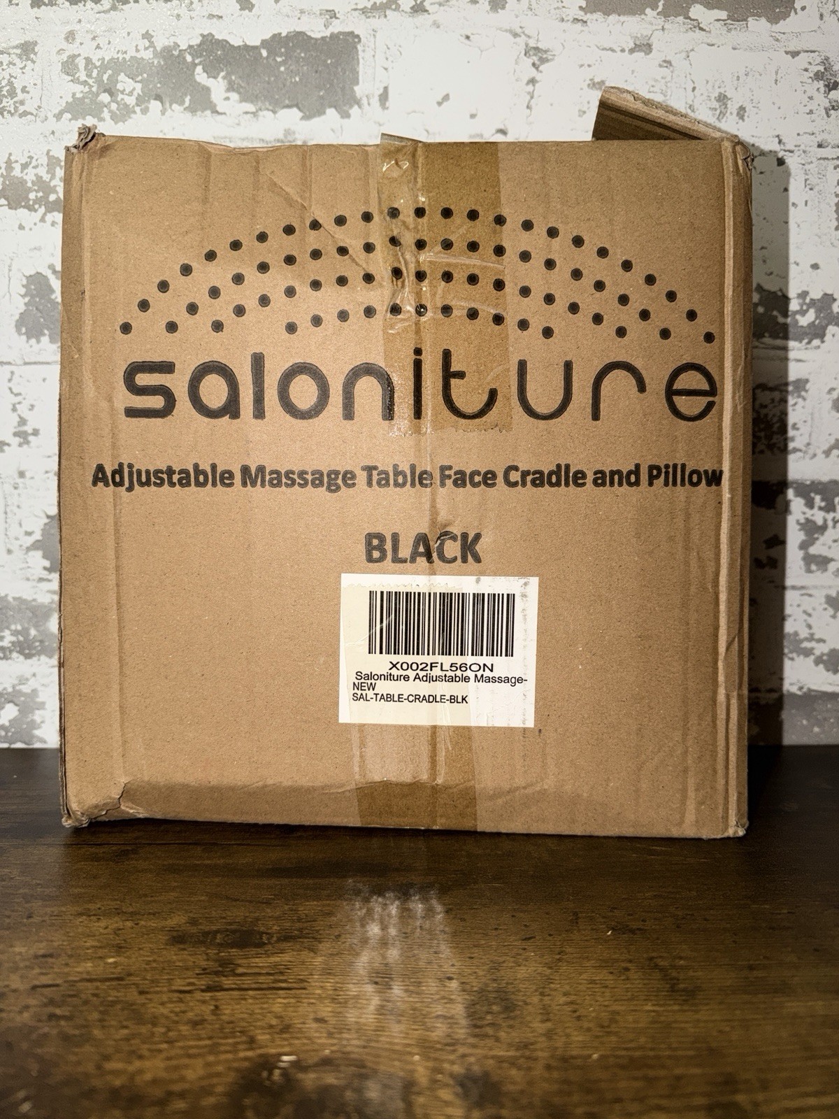 New in Box! Saloniture Adjustable Message Table Face Cradle + Pillow - Black