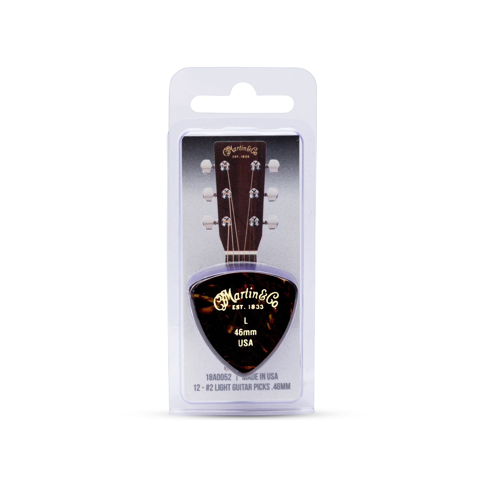 Martin 46mm 346 Shape Tortoise Shell Pick Pack, 12pc