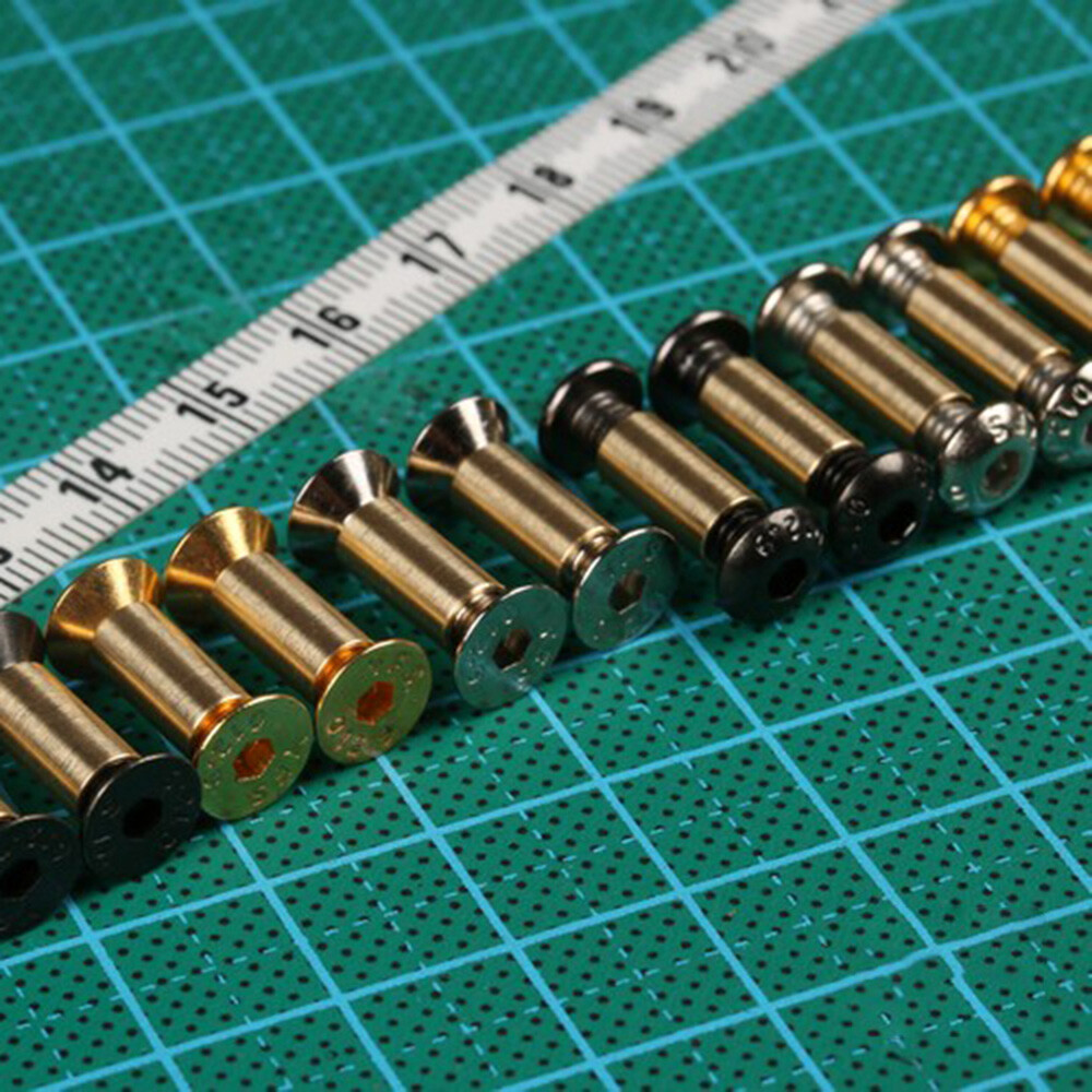 10pcs/lot Knife Handle Bolt Rivets Scale Screw Fastener Nut Flat Round Hex Head