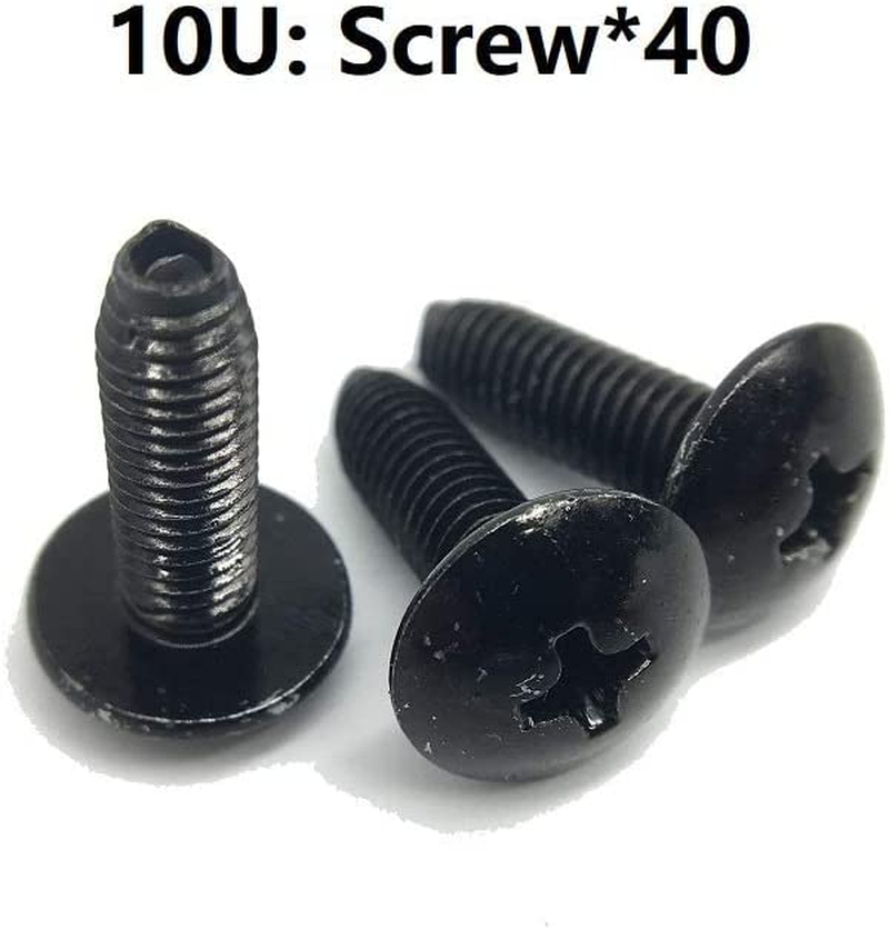 10U Steel Rack Rails Kit with Hardware - 2 Pieces