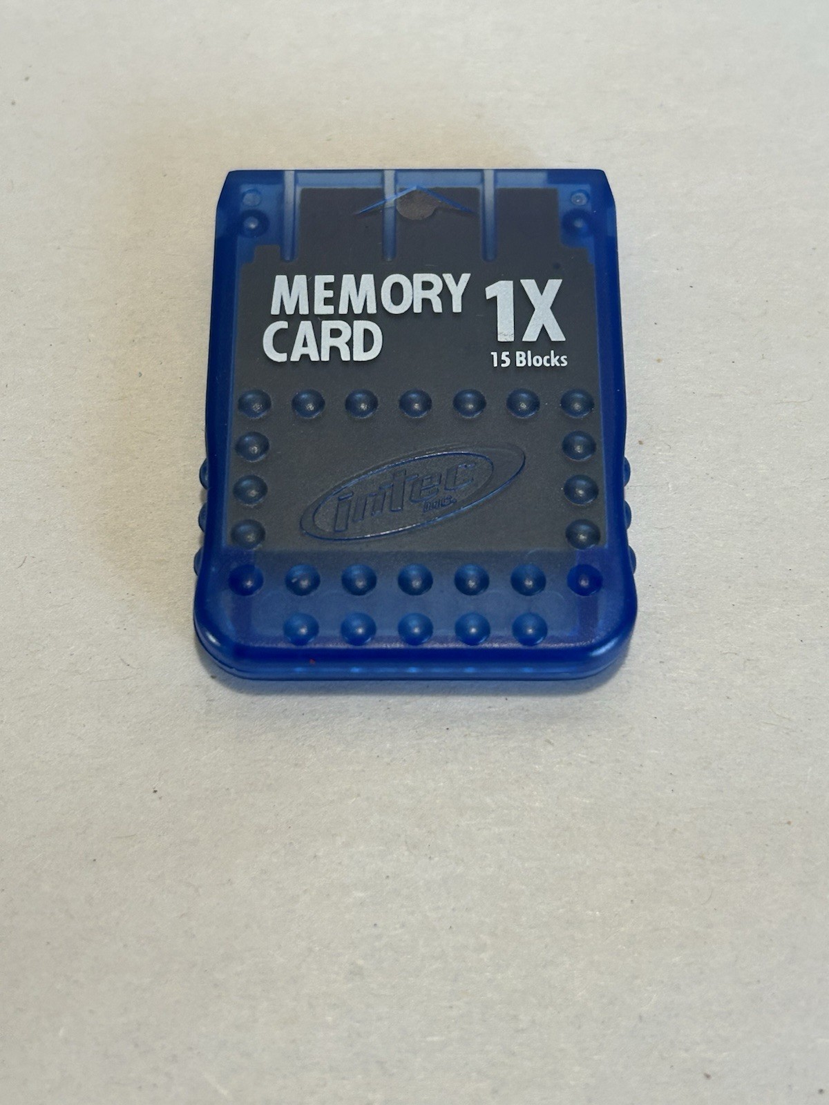 Intec Inc PlayStation 1 PS1 Memory Card 1x 15 Blocks Blue PS-6100-A Not Tested