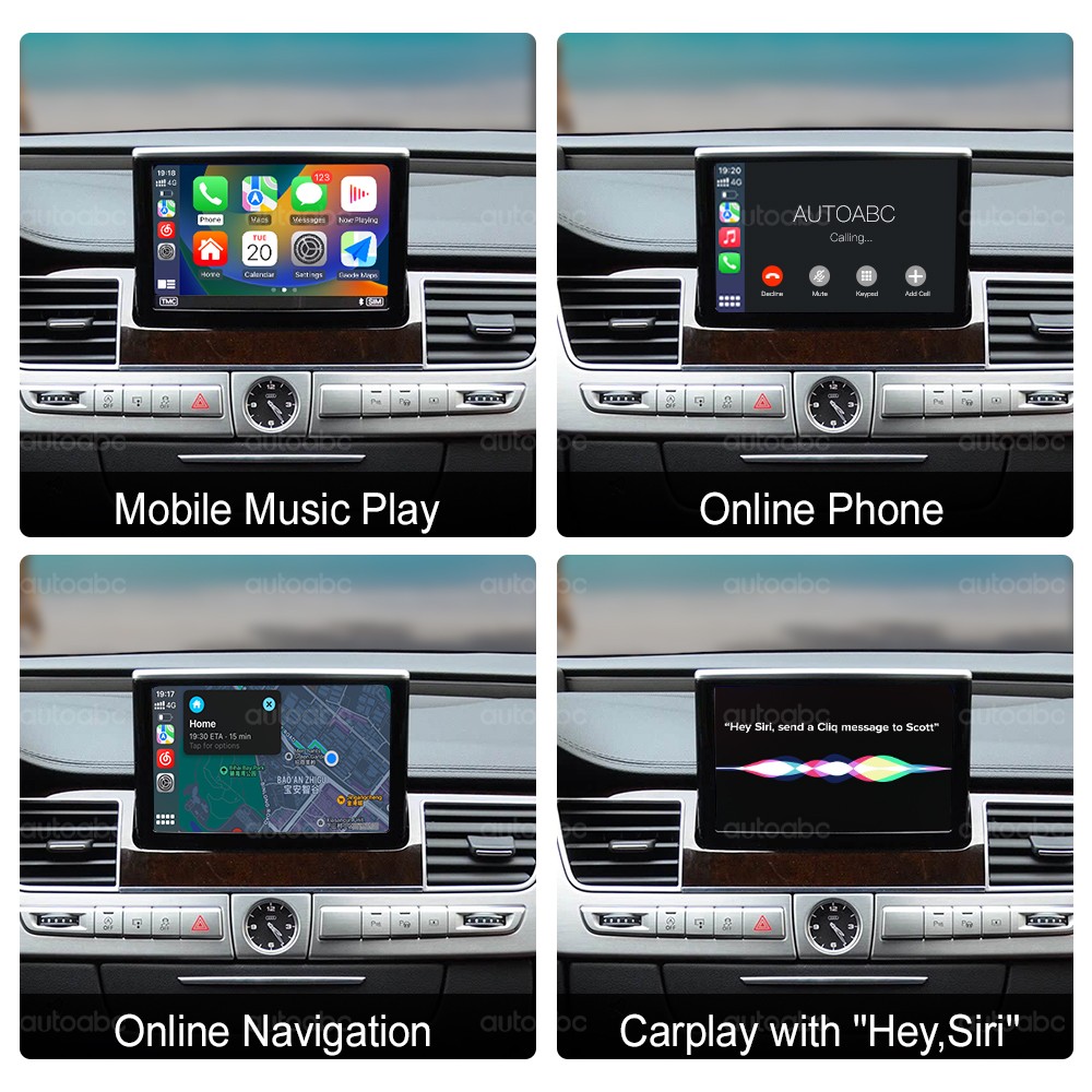 For Audi A8 2011-2017 Wireless CarPlay Android Auto Airplay Autolink Retrofit RT
