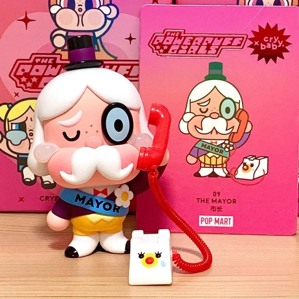 CRYBABY x The Powerpuff Girls Series The Mayor Box Figure Doll Toys Gift