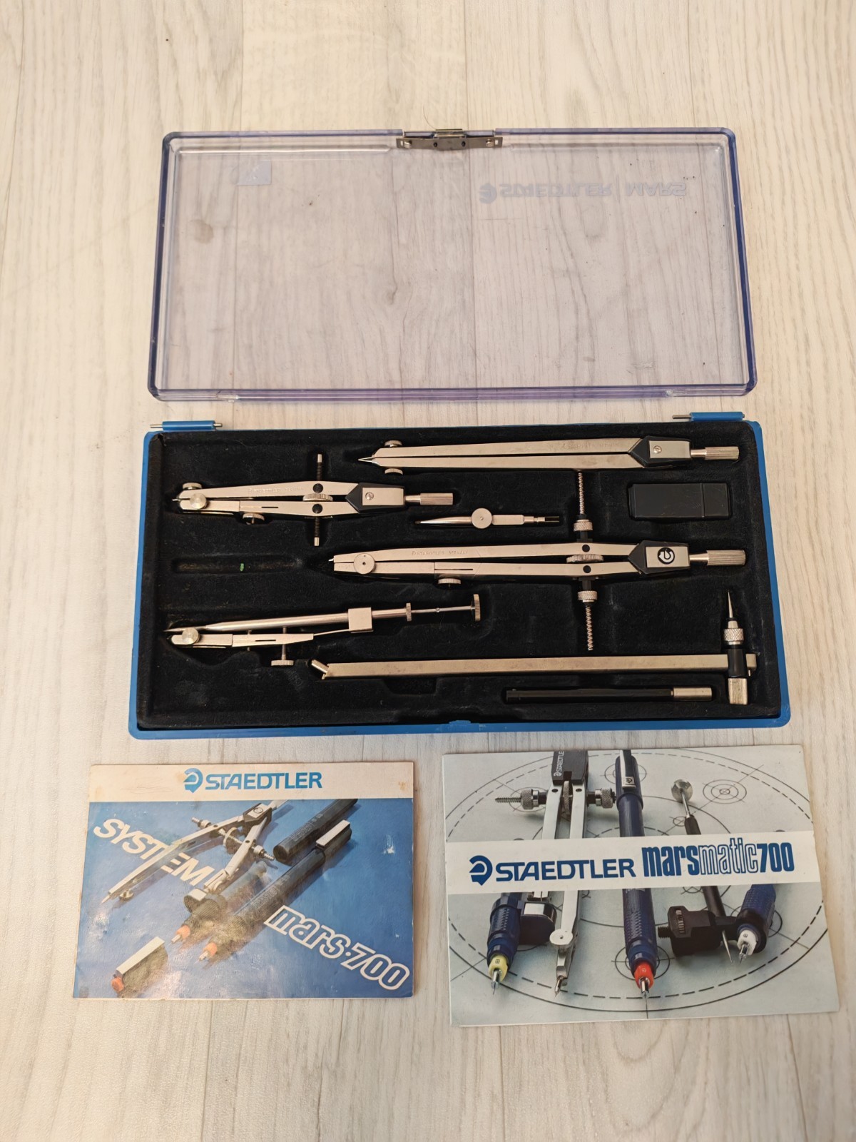 Vintage Staedtler Mars 700 Precision Compass Drafting Set Germany in Case RARE