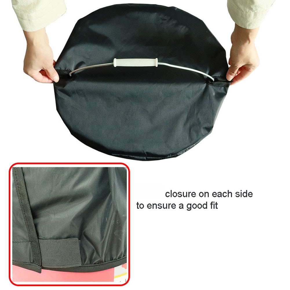 Adjustable Black Horse Feed Bin Lid Cover Doublesided 210D Coated Material
