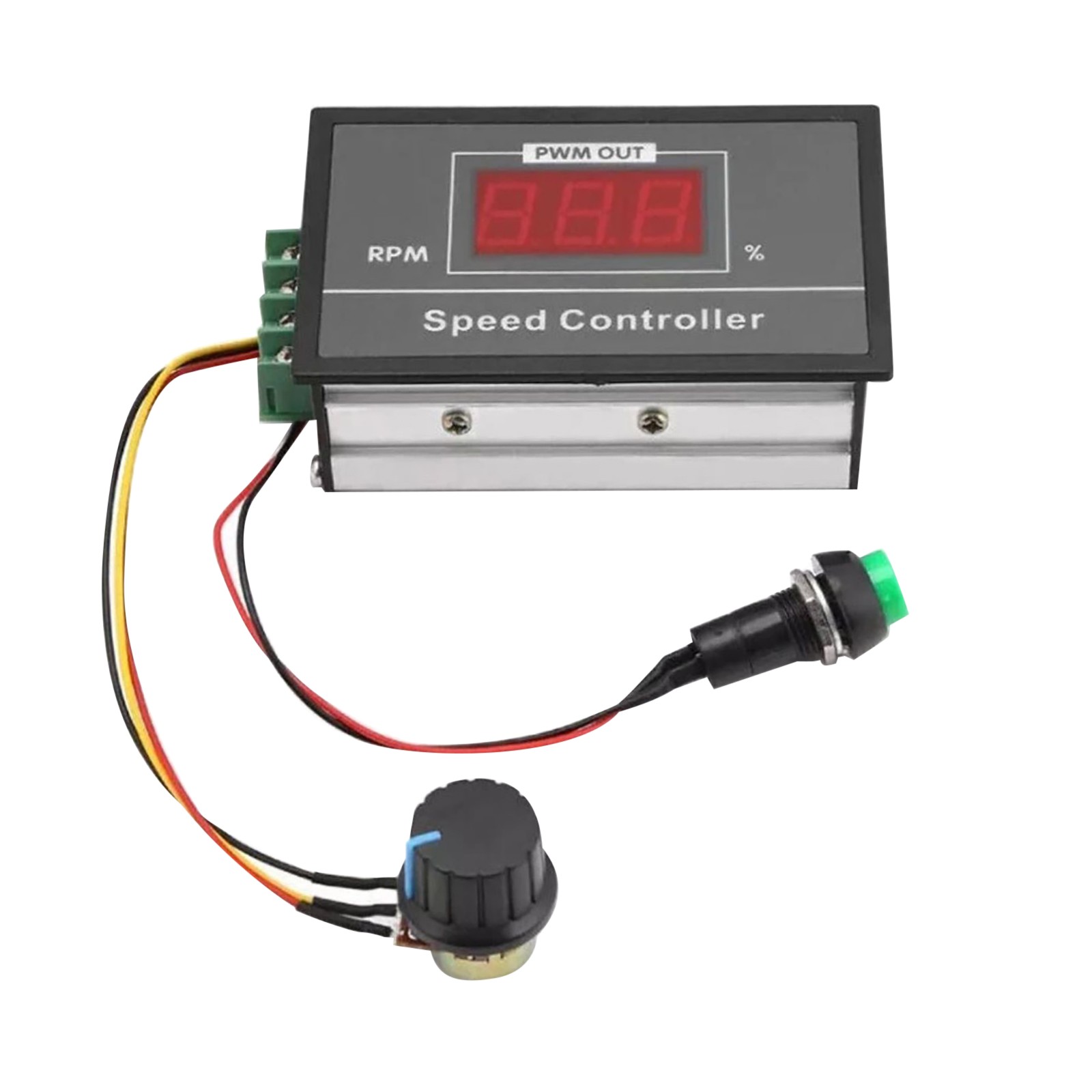 DC Motor PWM Speed Controller 0-100% Adjustable 30A 6-60V w/ Start Stop