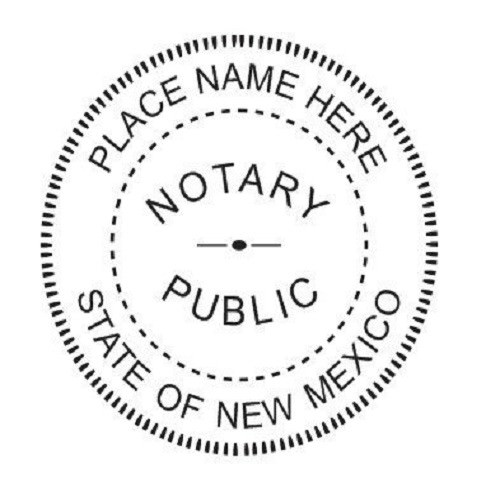 State of New Mexico | Custom Round Self-Inking Notary Public Stamp Ideal 400R
