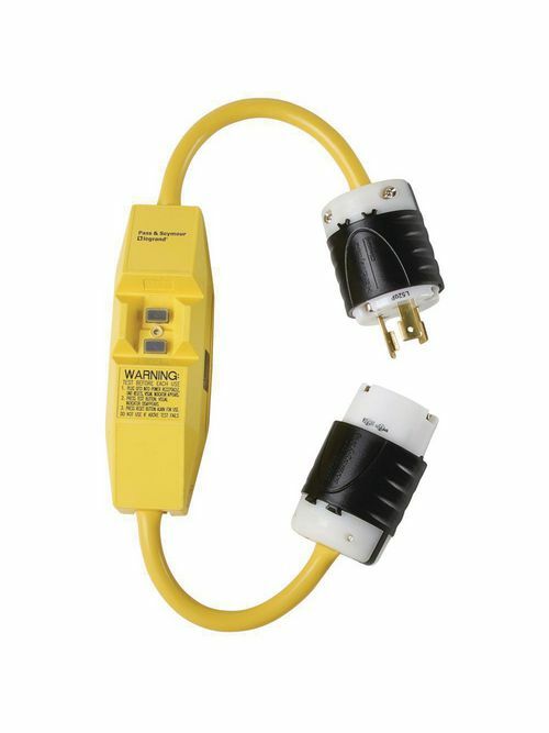 Portable Ground Fault Circuit Interrupter, 20amp 125volt 2' Cord, Auto Reset