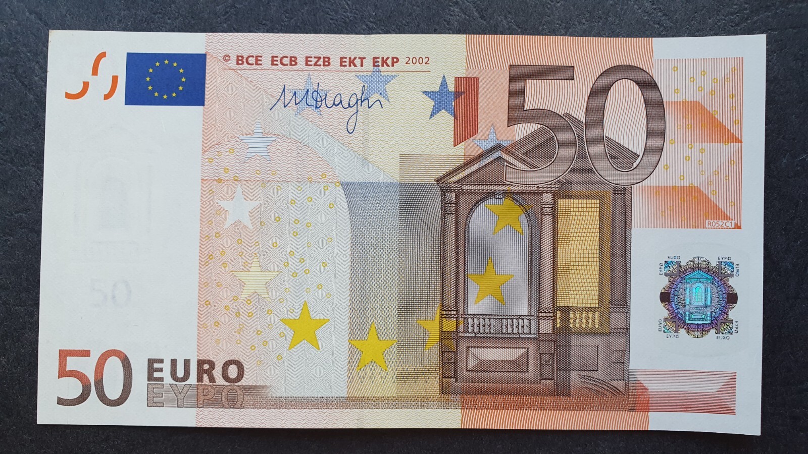 SLOVAKIA 50 Euro 2002 E-serie, Draghi Sign, UNC, R052