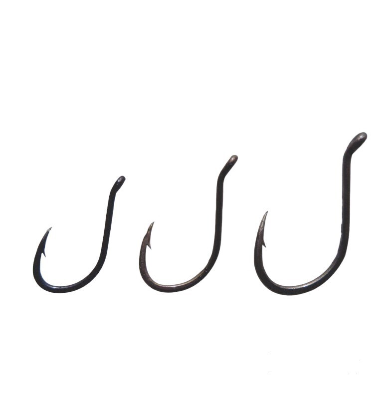Drop Shot Hooks 10pcs – Black Nickel Plated Carbon Steel