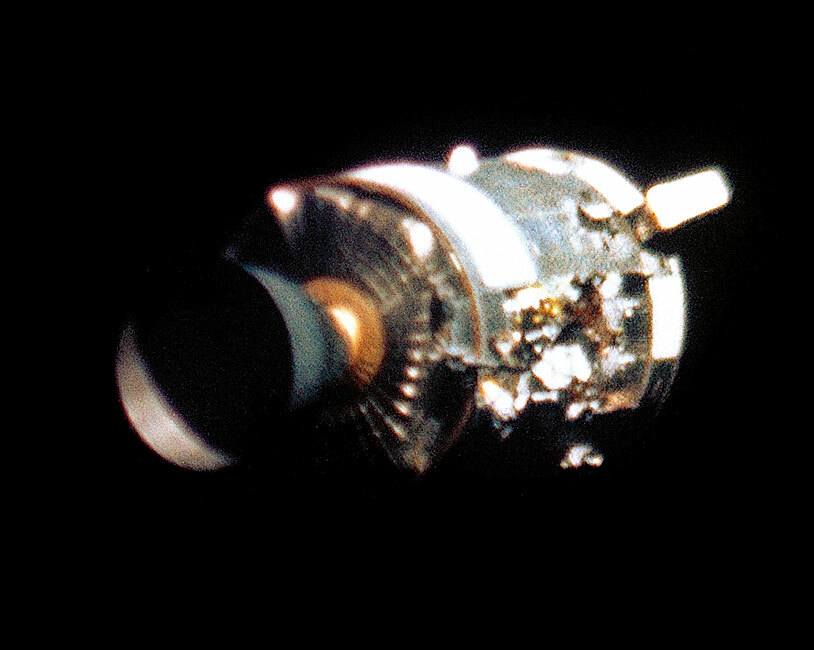 DAMAGED APOLLO 13 SERVICE MODULE NASA 8x10 GLOSSY PHOTO PRINT